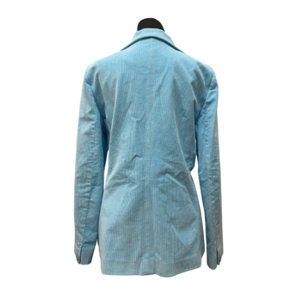 L.L. Bean Women’s Light Blue Corduroy Blazer Jacket Size 8 Regular Cotton Blend - Picture 4 of 9